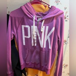 Pink Victoria secret zip up hoodie